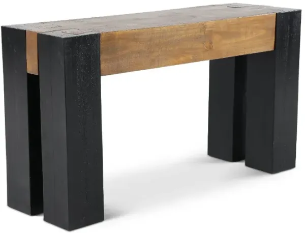 Pacifico Black and Brown Sofa Table