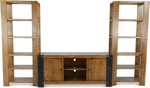 Pacifico Black and Brown Entertainment Center