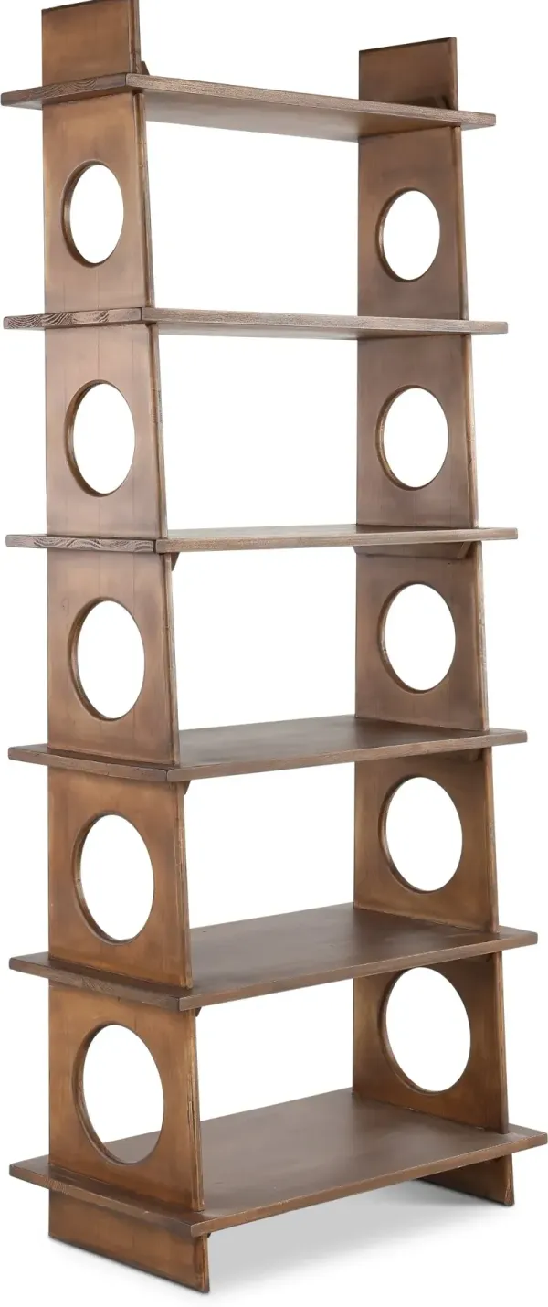 Marabella Circles Brown Bookcase Pier