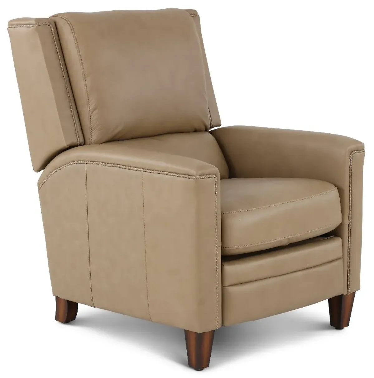Connor Latte Light Brown High-Leg Power Recliner