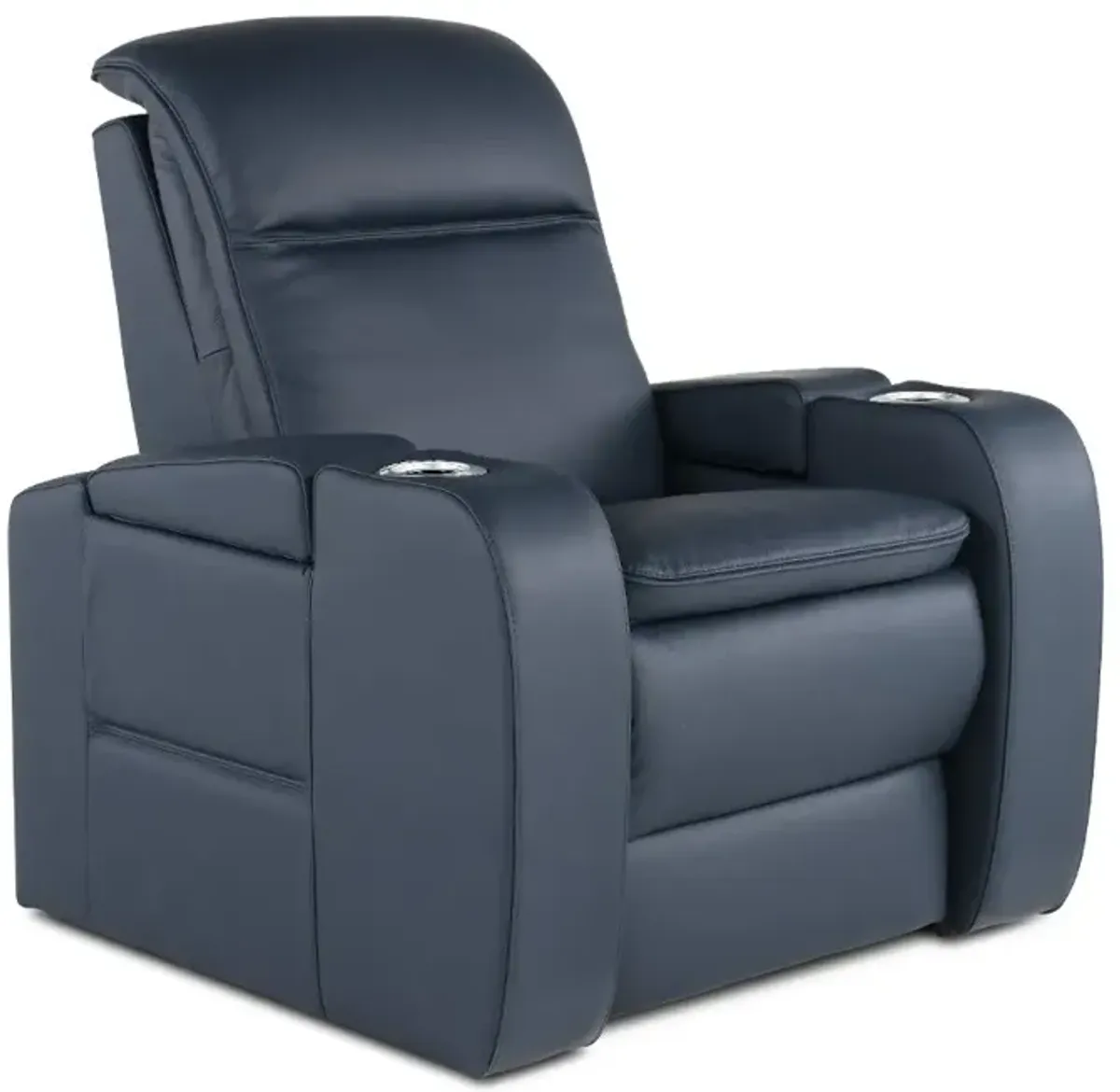 Vertex Atlantic Blue Leather Power Recliner