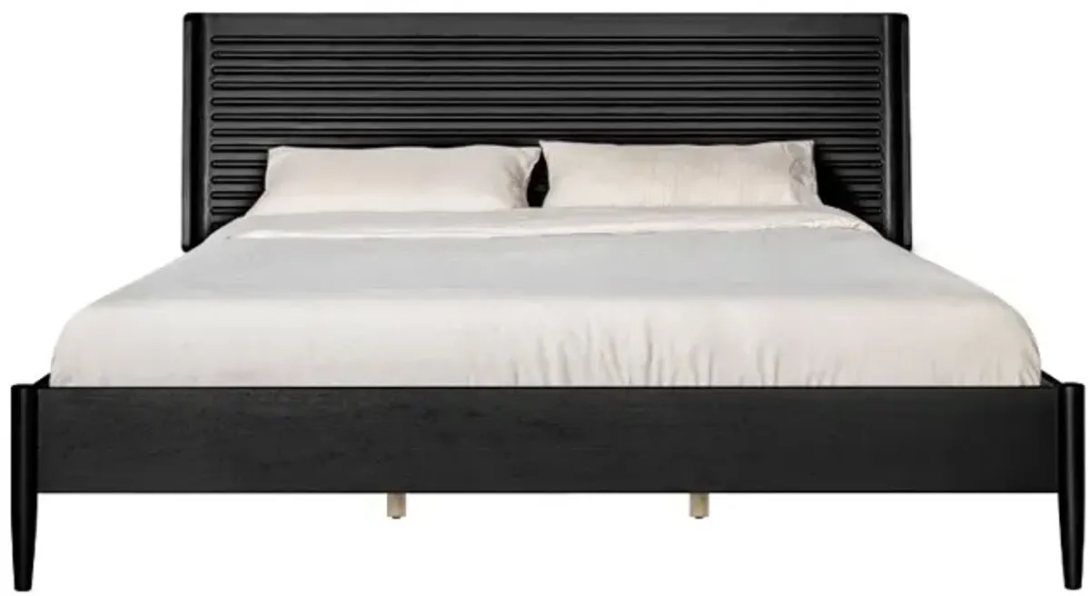 Casal Black King Platform Bed