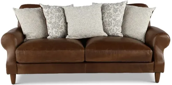 Rigby Brown Leather Loveseat
