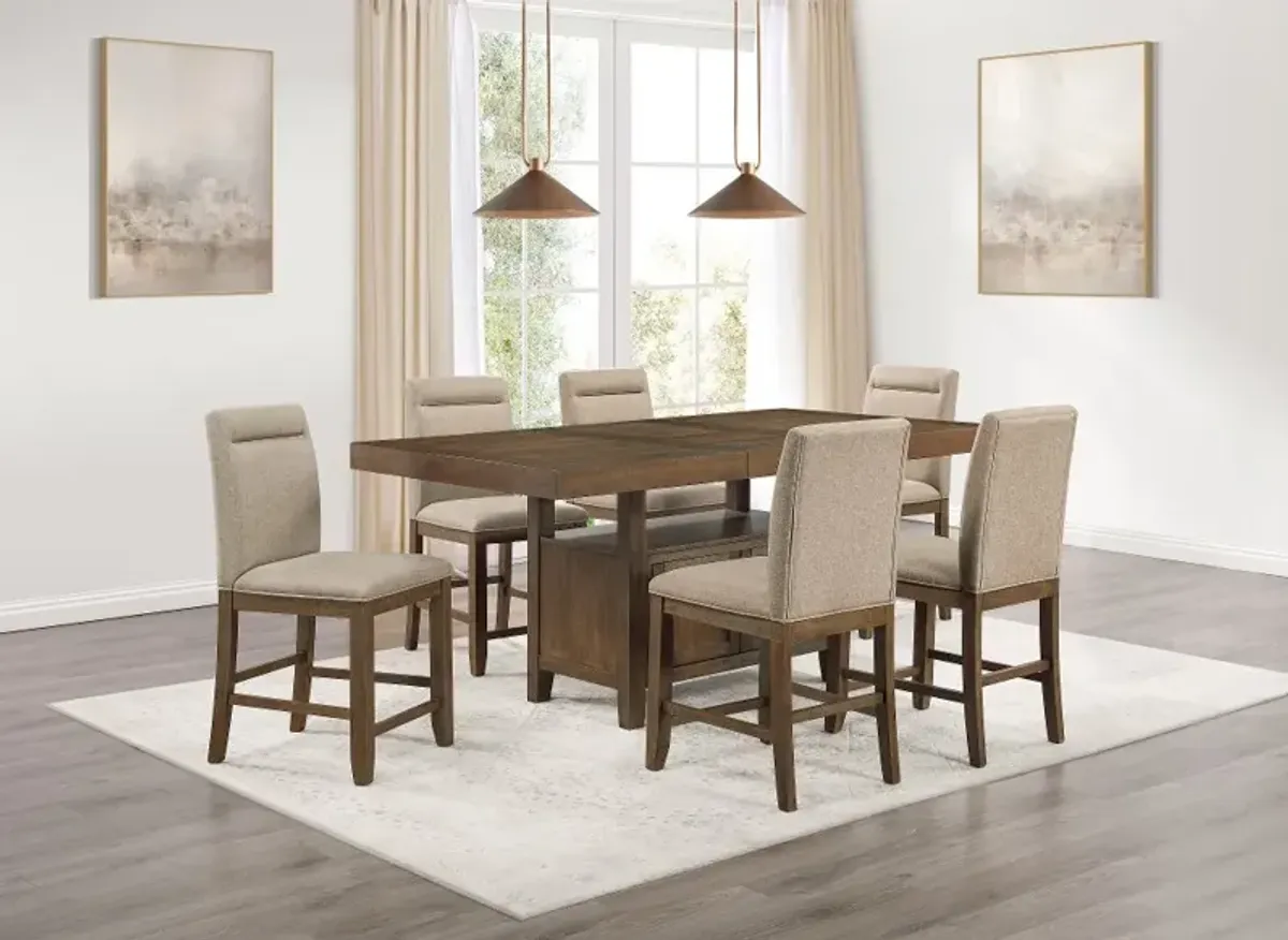 Garland Toffee Brown 5 Piece Counter Height Dining Set
