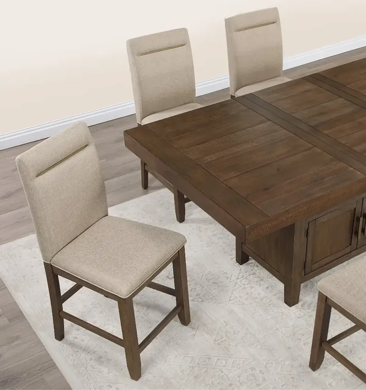 Garland Toffee Brown 5 Piece Counter Height Dining Set