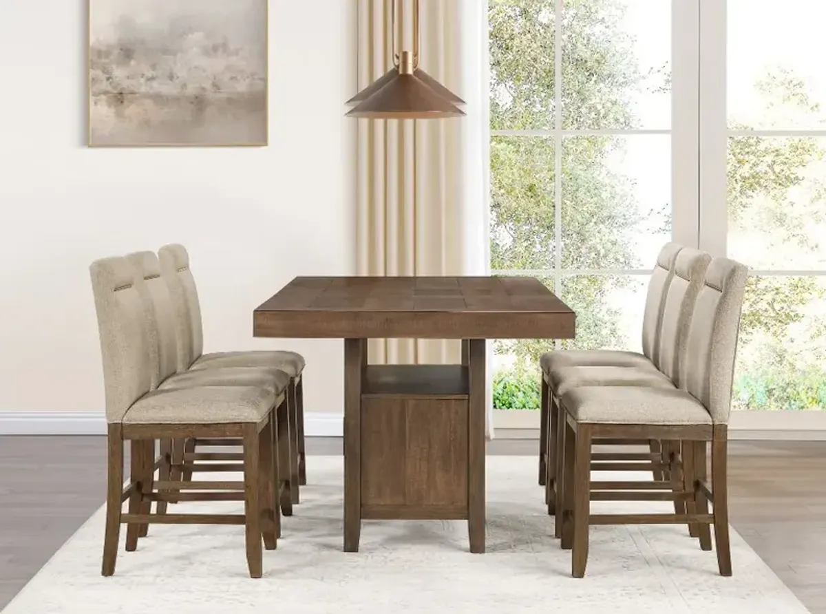 Garland Toffee Brown 5 Piece Counter Height Dining Set