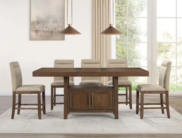 Garland Toffee Brown 5 Piece Counter Height Dining Set