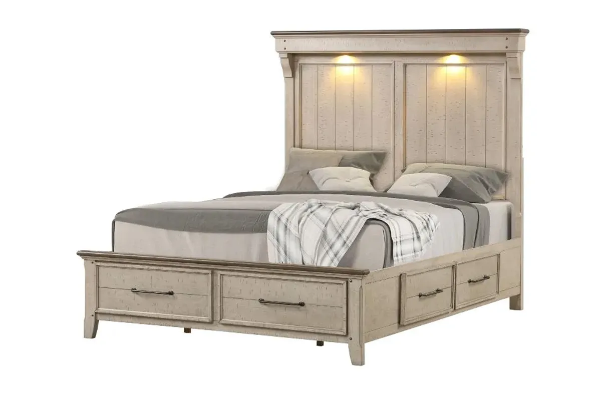 Waterbury Light Gray Queen Bed