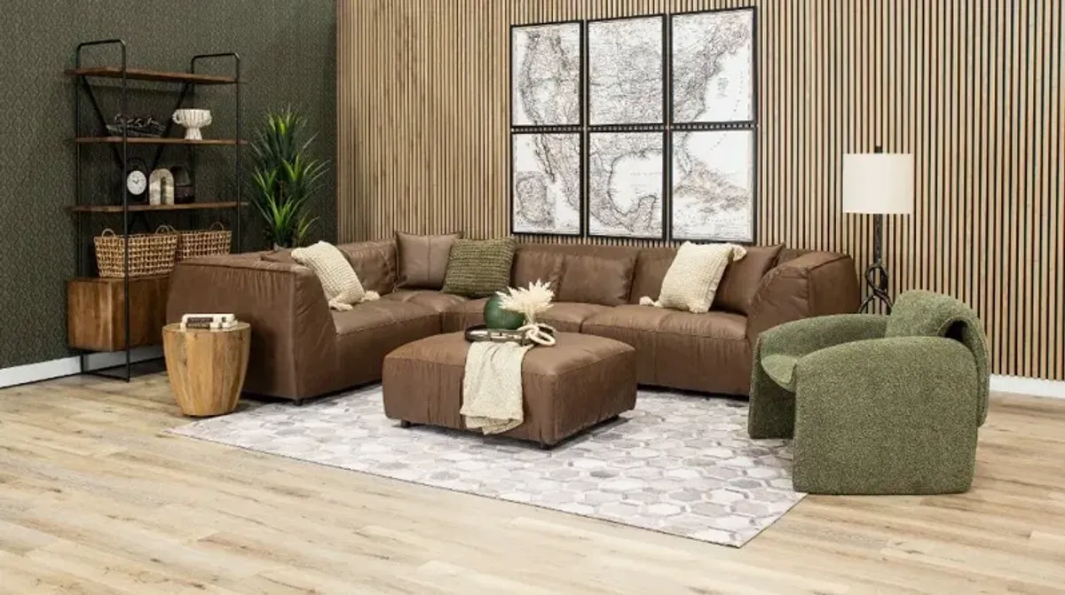 Mirage Brown Ottoman
