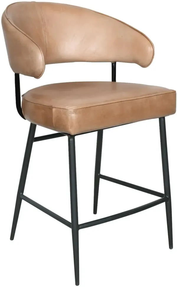 Essex Dover Ivory Leather Counter Height Stool