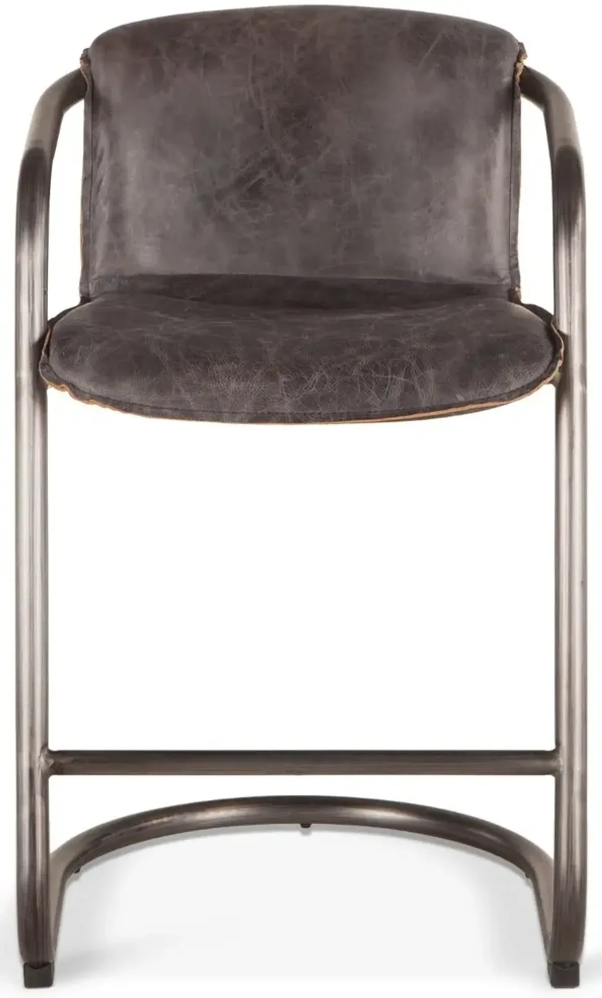 Portofino Antique Gold and Green Leather Dining Chair