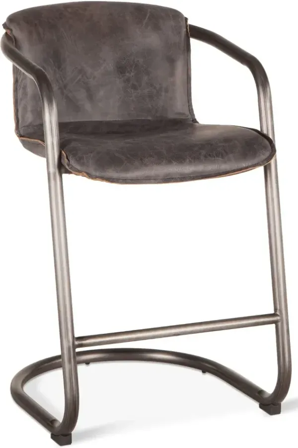 Portofino Antique Gold and Green Leather Dining Chair