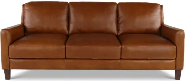 Leon Brown Leather Sofa
