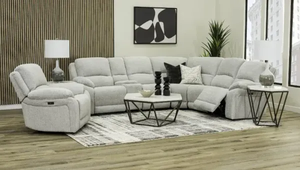 Sahara Nickle Light Gray Power Recliner