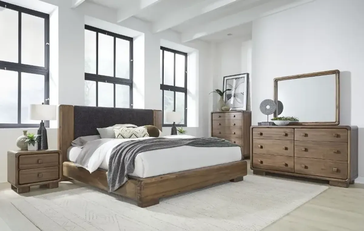 Boka Brown and Black Full Platform Bed