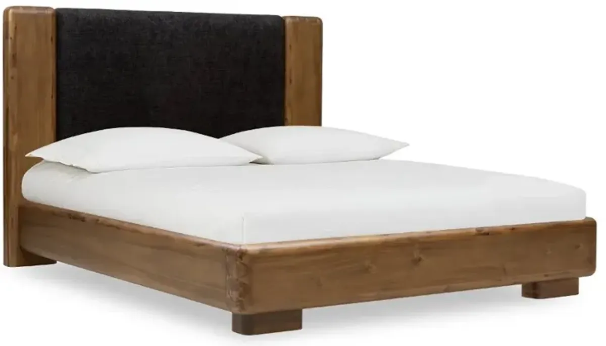 Boka Brown and Black Full Platform Bed