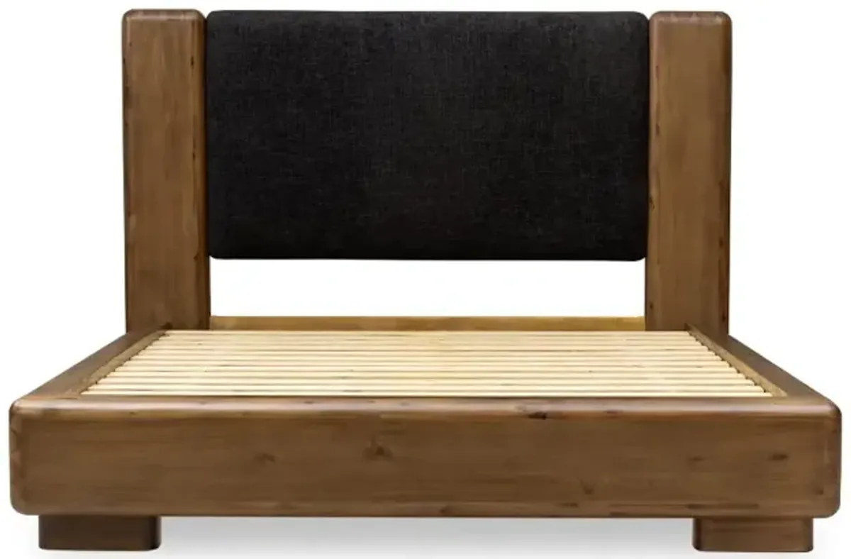 Boka Brown and Black Queen Platform Bed