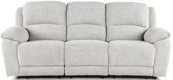Sahara Nickle Light Gray Triple Power Reclining Sofa