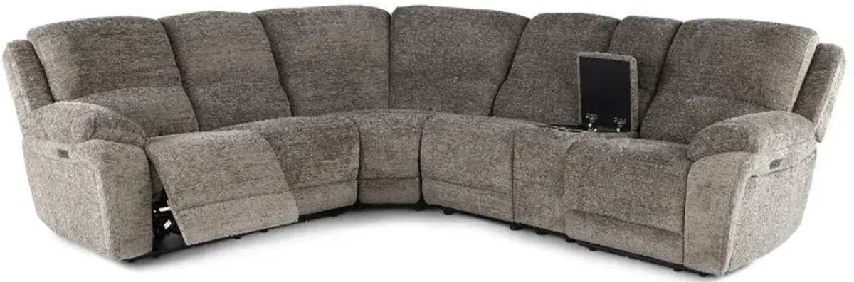 Sahara Stone Dark Gray 6-Piece Power Reclining Sectional