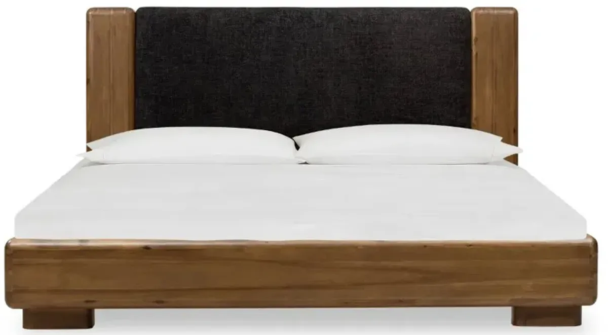 Boka Brown and Black King Platform Bed