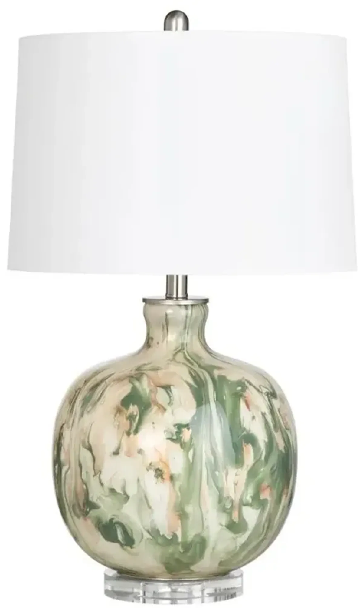 Green Glass Table Lamp