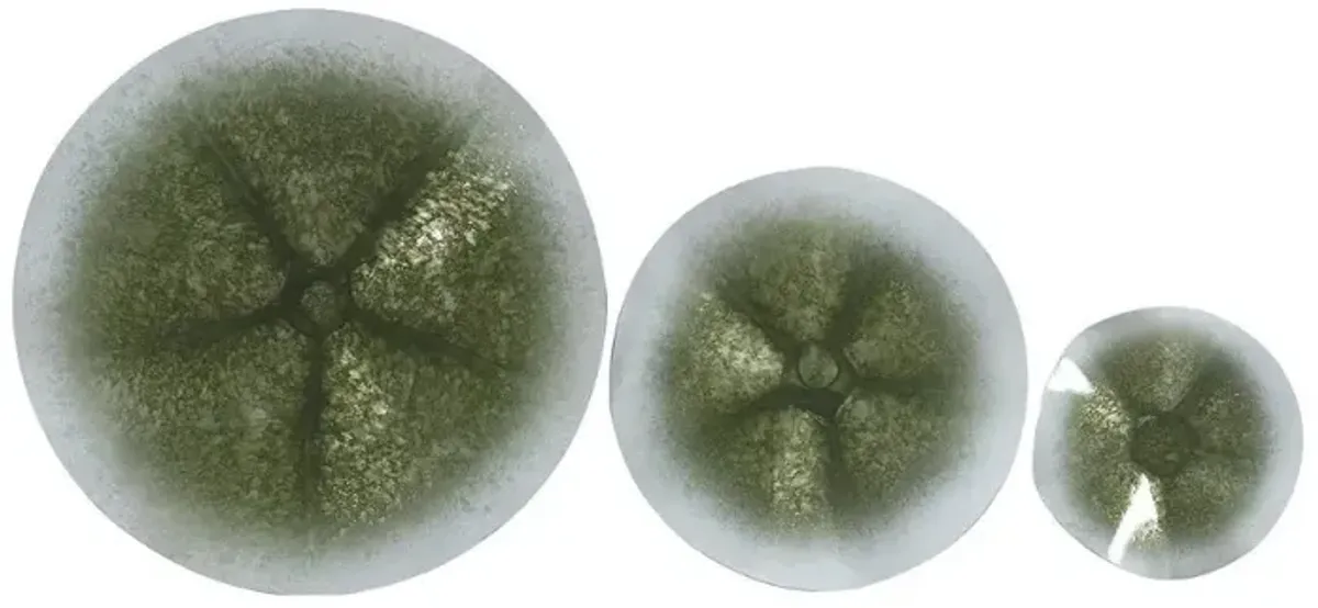 Green Metal Wall Decor, Set of 3