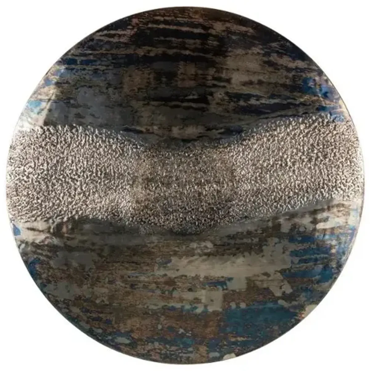 Journey 15.25" Silver, Brown, and Blue Wall Decor