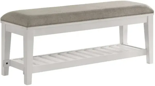 Andover White Bed Bench