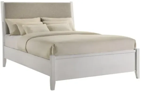 Andover White Upholstered Queen Bed