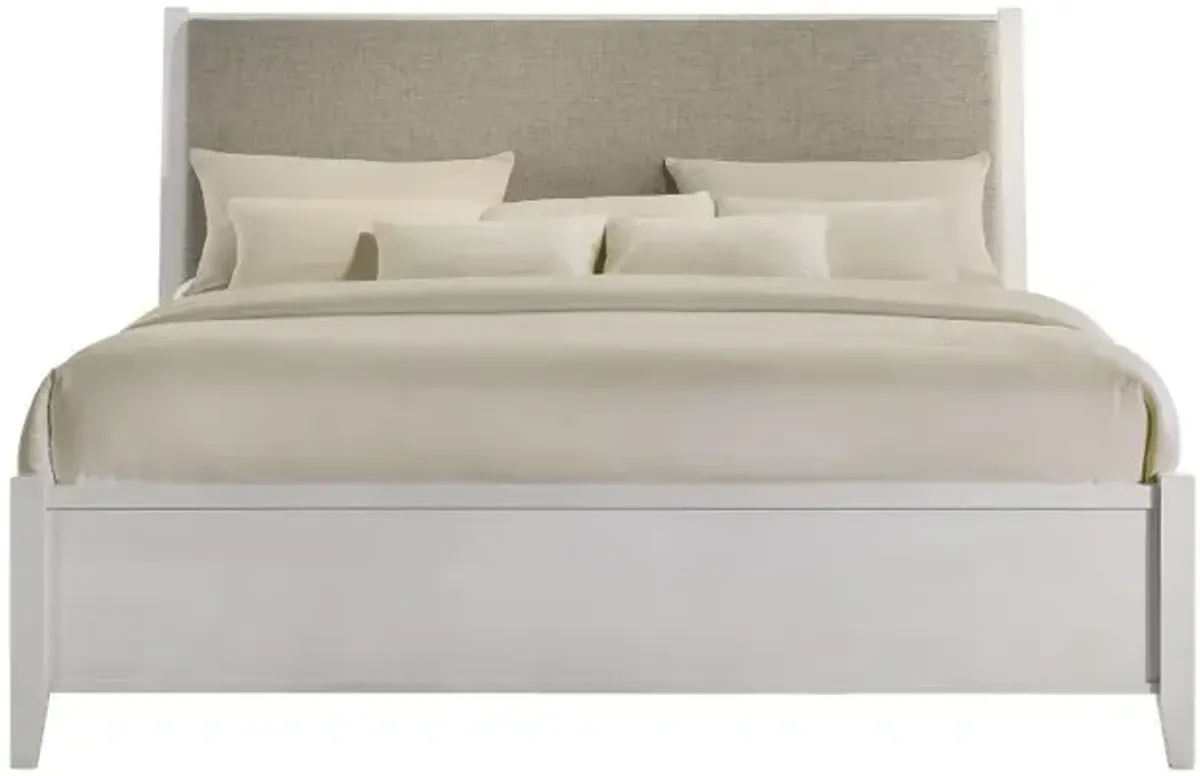 Andover White Upholstered King Bed