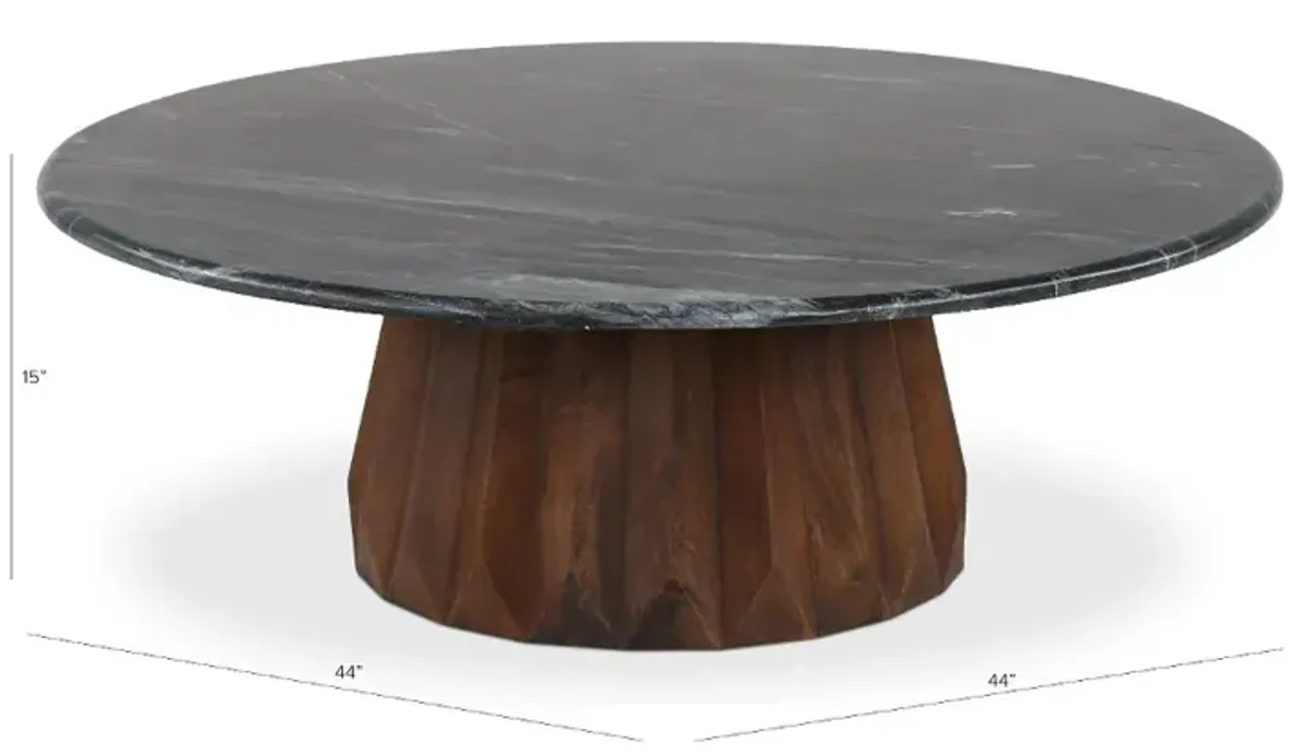 Jennings Black and Brown Coffee Table