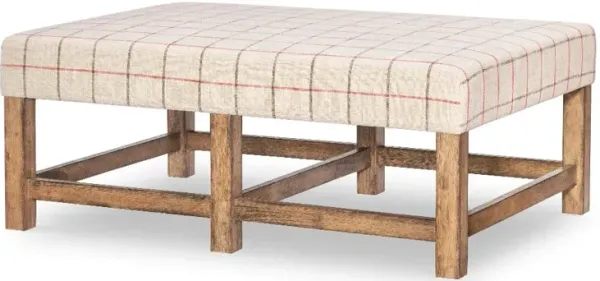 Country Living Beige Upholstered Ottoman Coffee Table