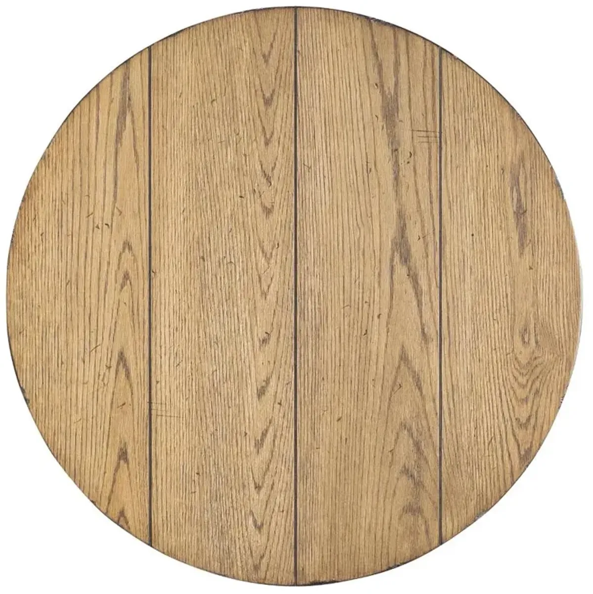 Country Living Oak and Black Round End Table