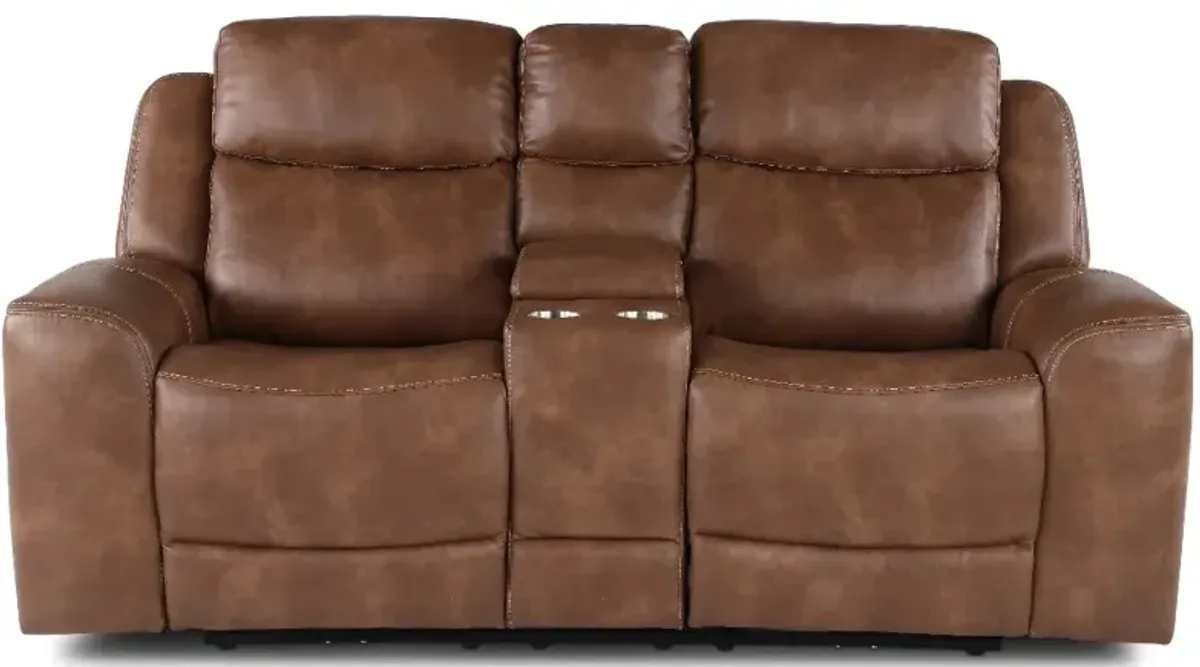 Montana Mocha Brown Power Reclining Loveseat