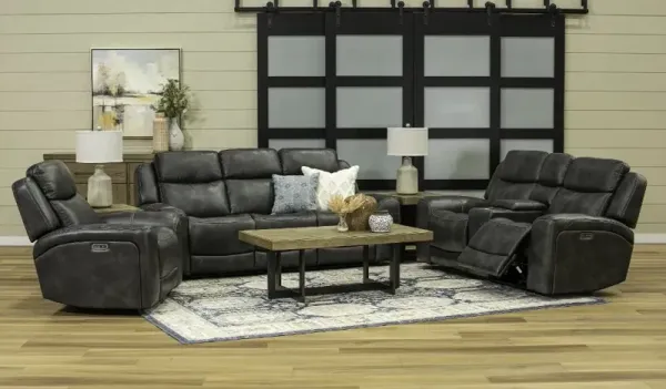 Montana Slate Gray Power Reclining Loveseat