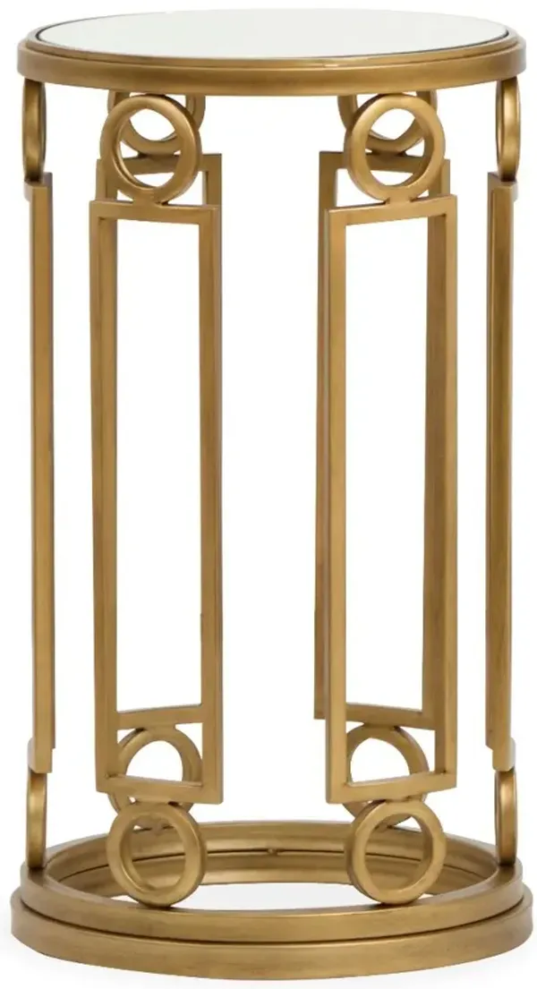 Lorena Brass and Glass Side Table