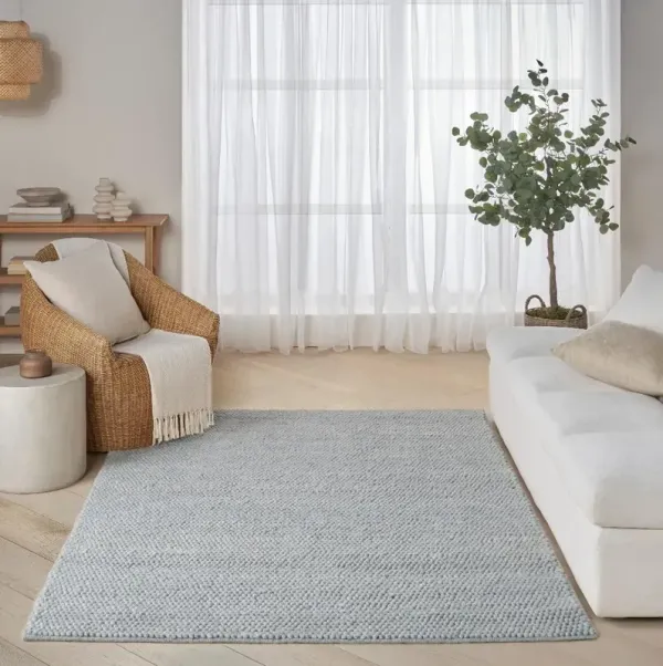 Pure Knots 5 x 7 Denim Blue Area Rug