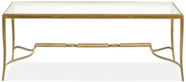 Lorena Brass and Glass Coffee Table