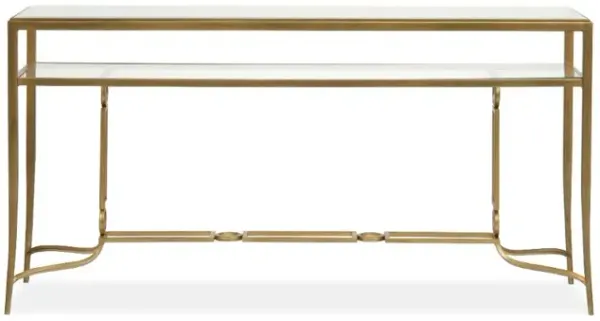 Lorena Brass and Glass Sofa Table
