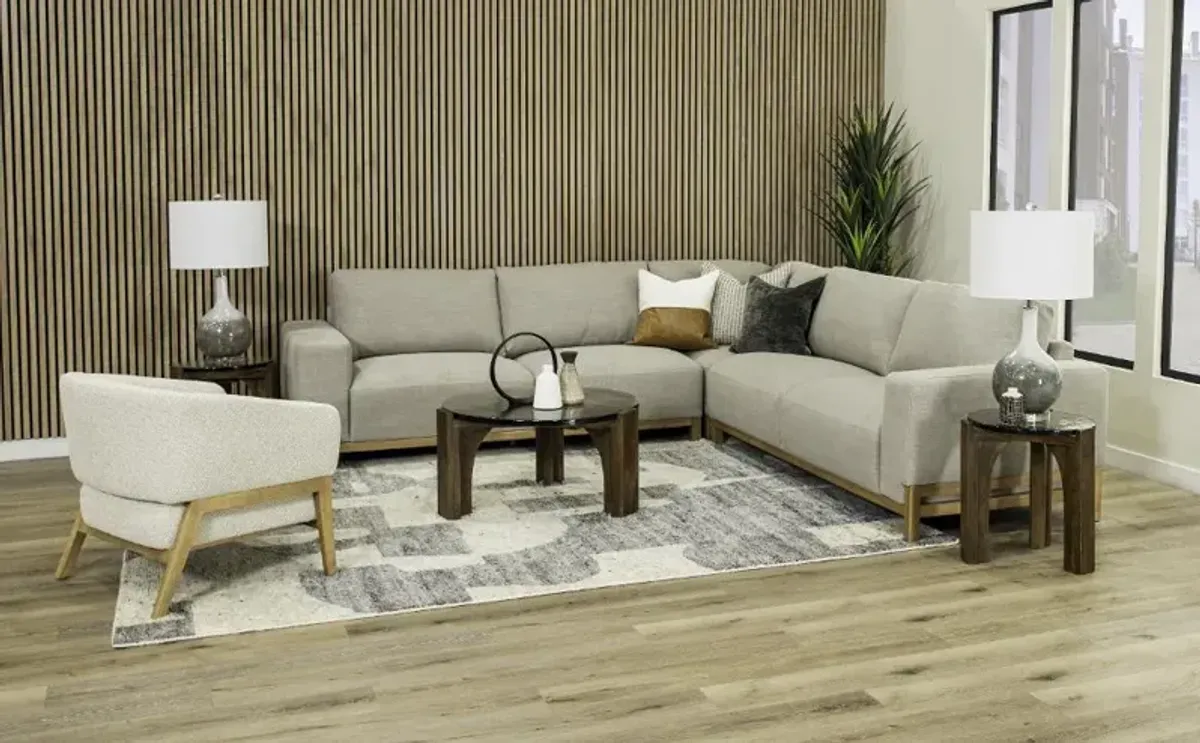 Ollie Stone Gray 3 Piece Sectional