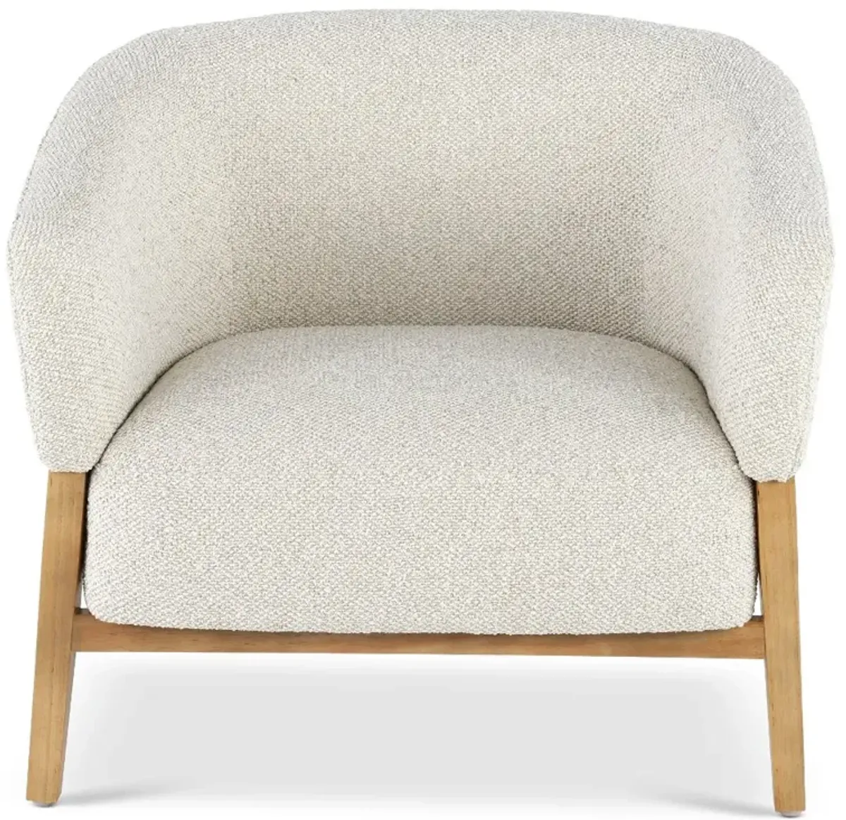 Ollie Linen White Accent Chair