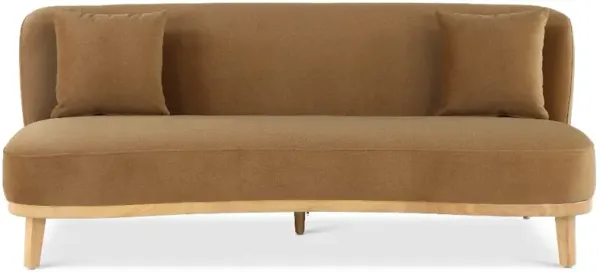 Vesper Brown Velvet Sofa