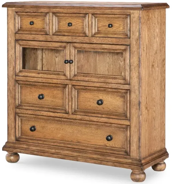 Country Oak Door and Drawer Chest