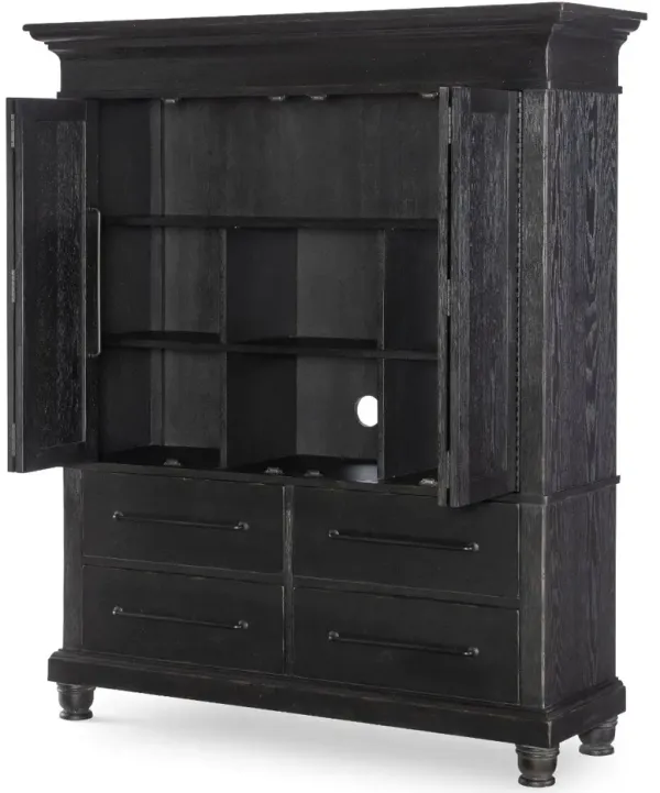 Country Kettle Black 2-Door Armoire
