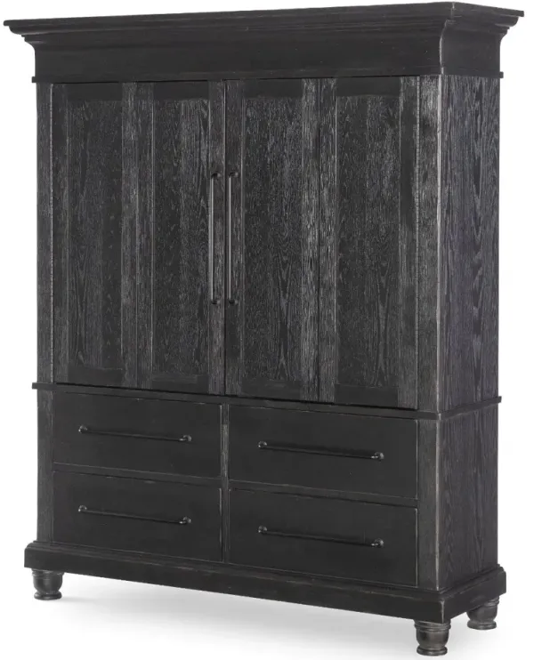 Country Kettle Black 2-Door Armoire