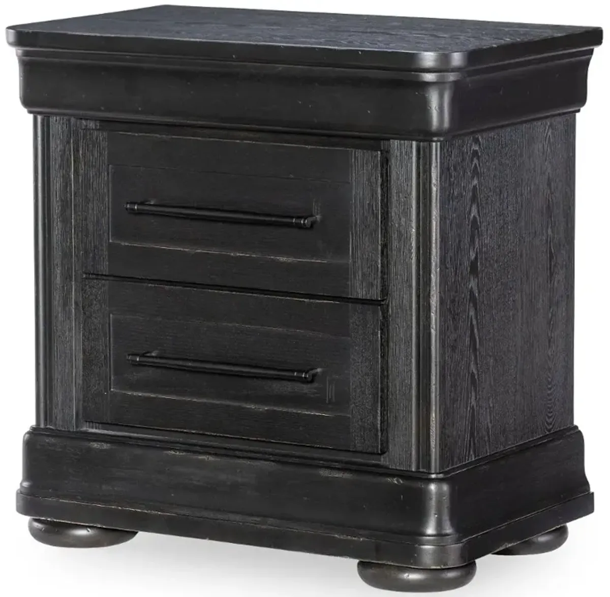 Country Living Black 2-Drawer Nightstand