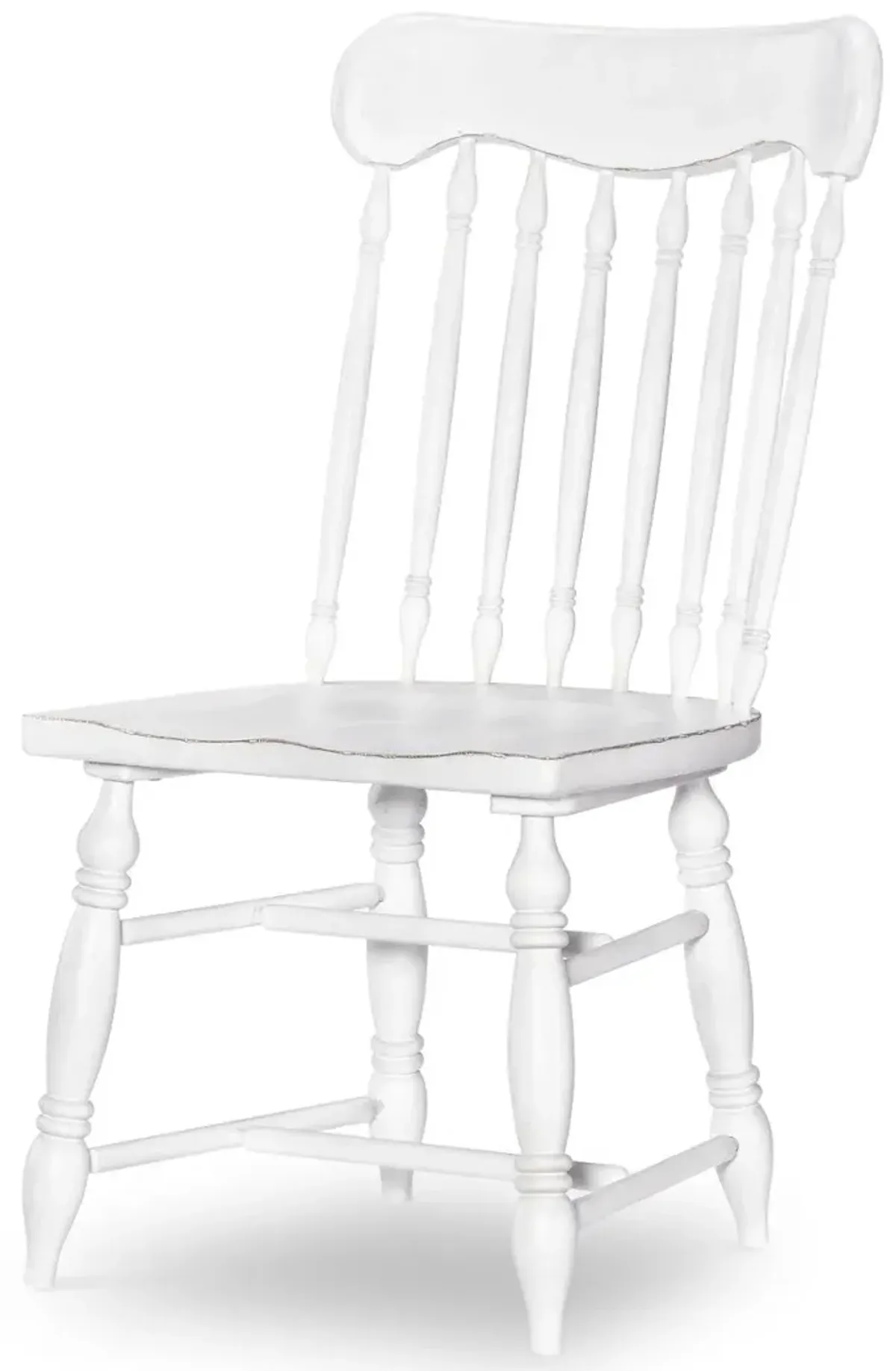 Country White Turned Spindle Dining Chair