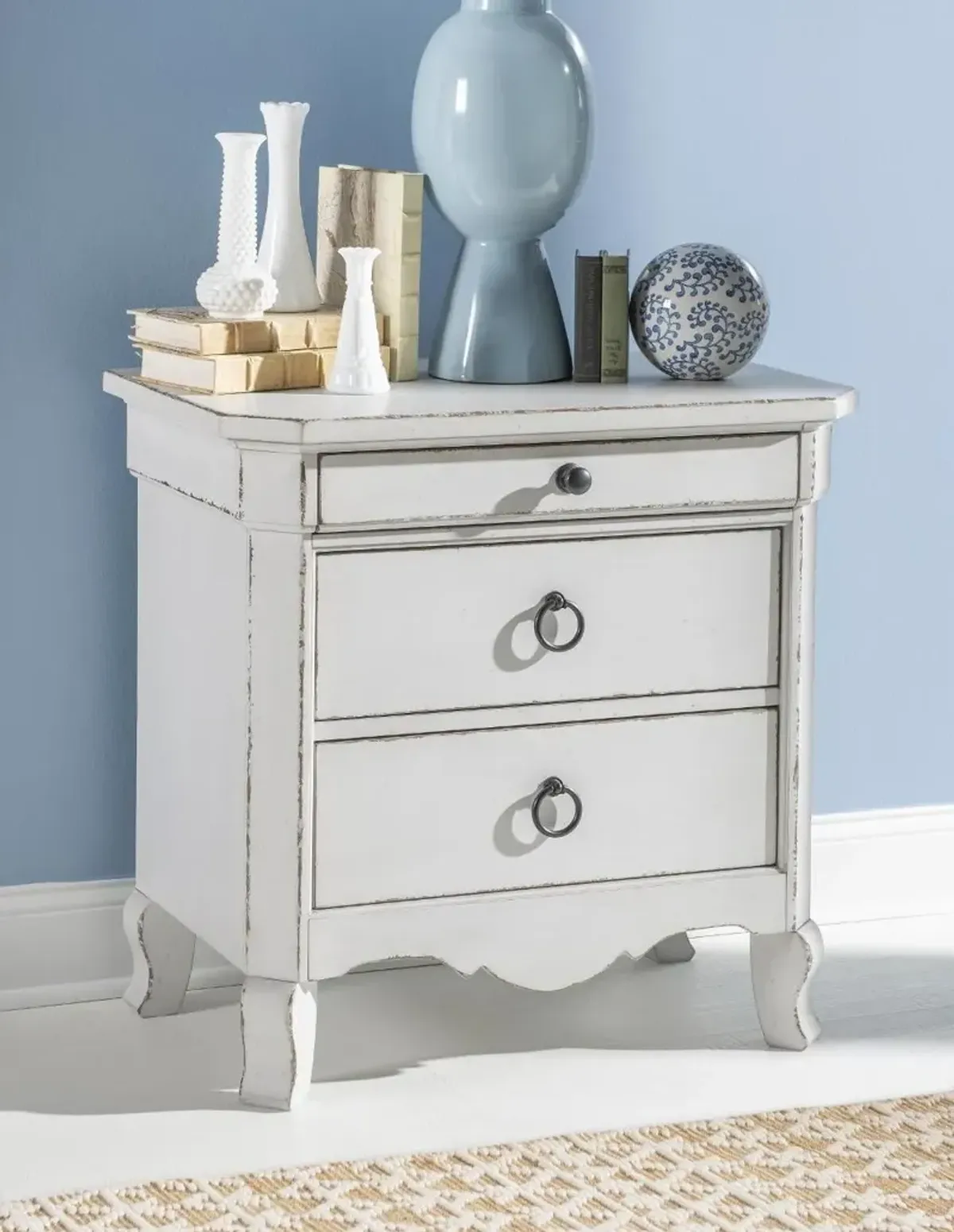 Country Living White Nightstand