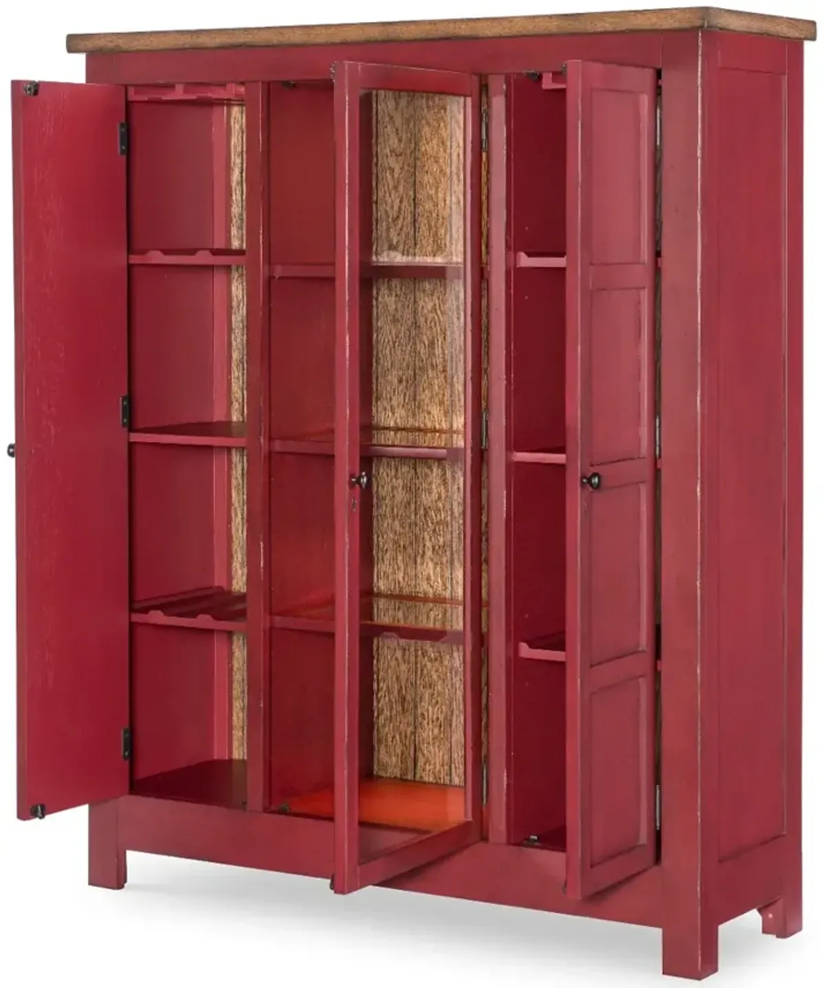 Country Living Red Pie Safe Cabinet