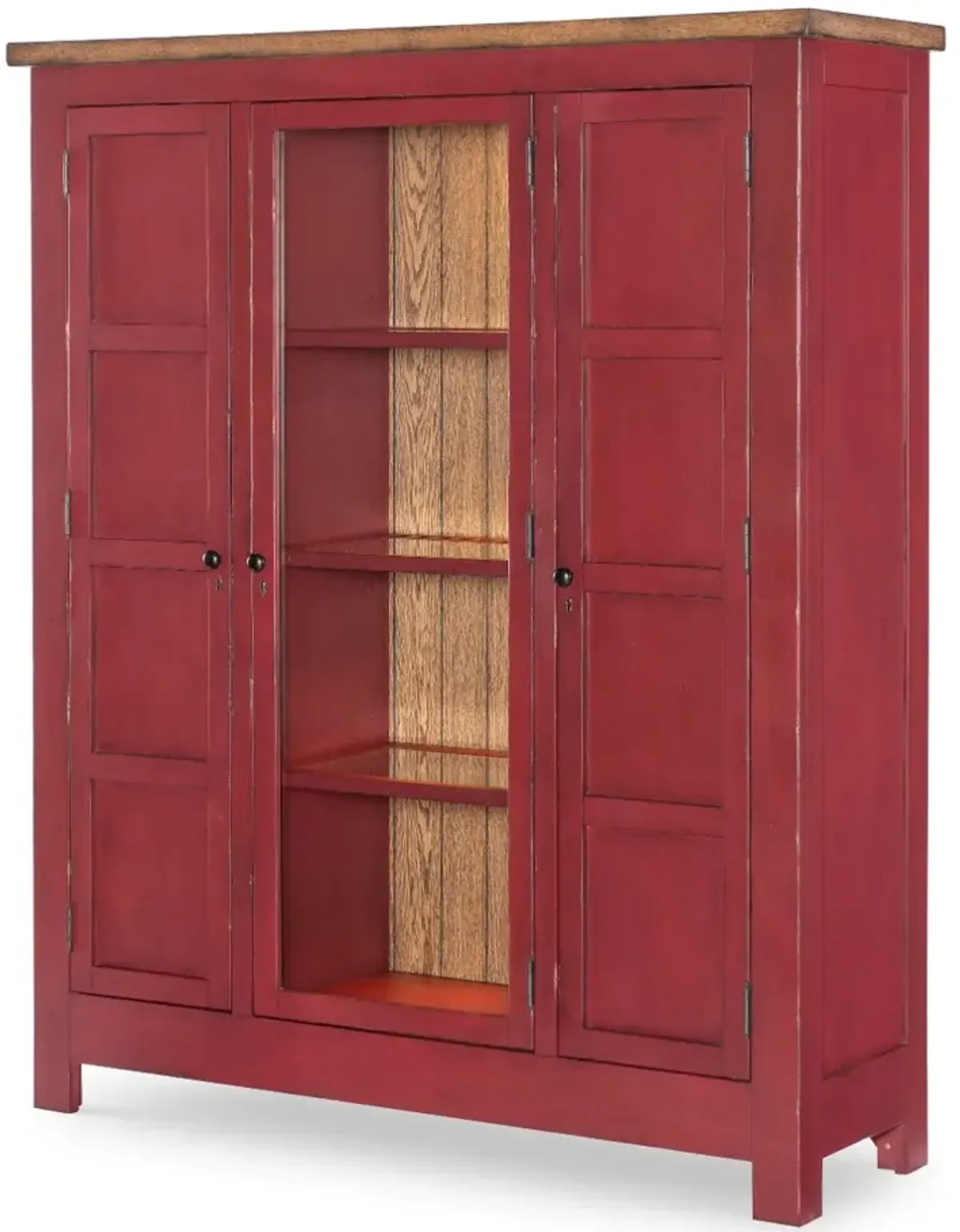 Country Living Red Pie Safe Cabinet
